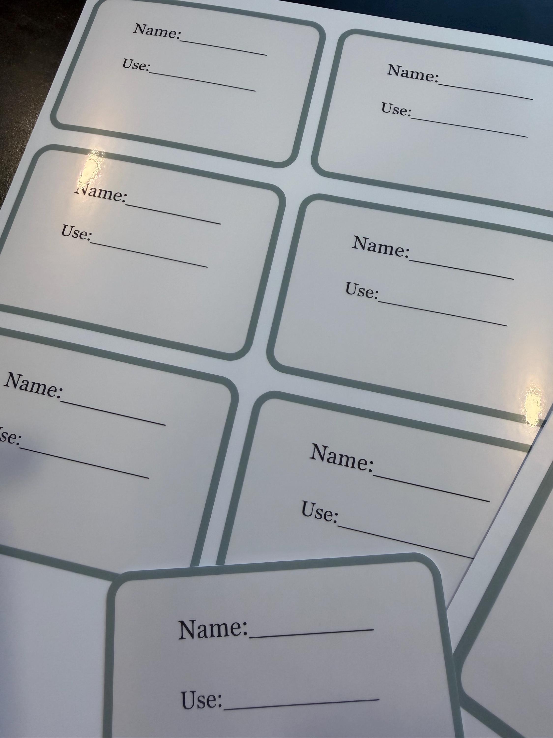 Printable Labels Template | Fill-in Bottle Labels |DIY Sticker Sheet