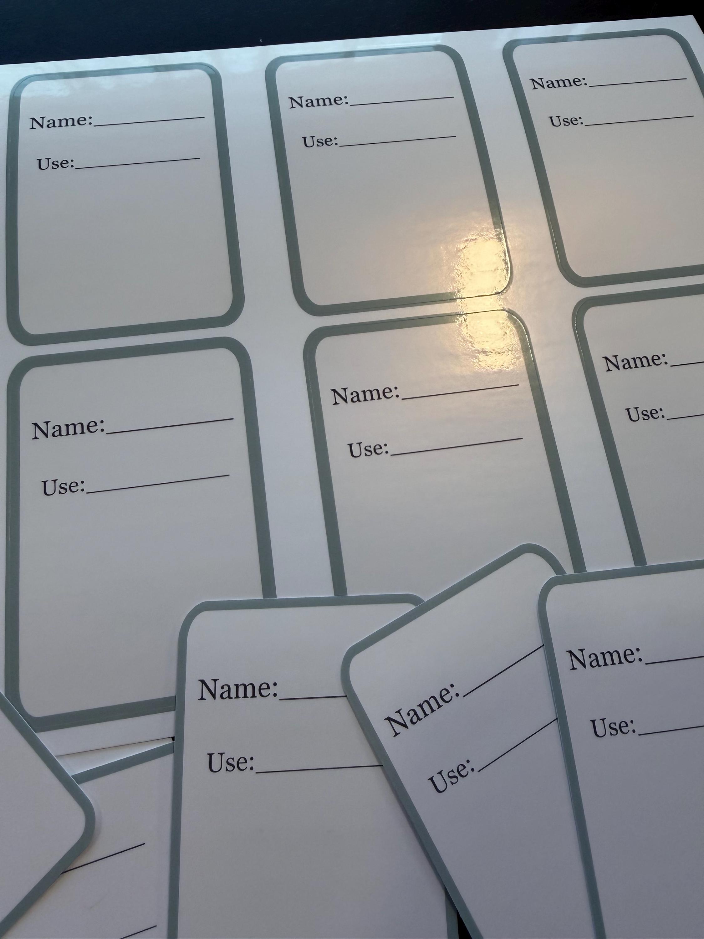 Printable Labels Template | Fill-in Bottle Labels |DIY Sticker Sheet