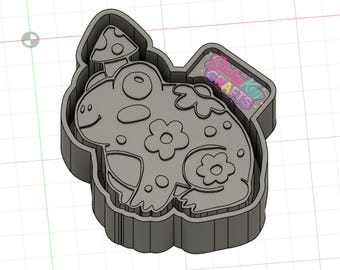 Mushroom Frog 3D STL File Freshie Mold Housing