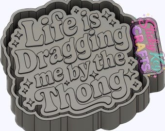 Life is Dragging Funny 3D STL File Freshie Mold Housing