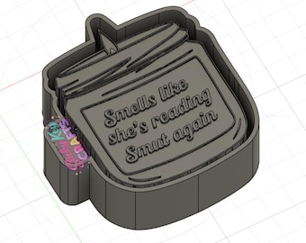 Reading Smut Candle 3D STL File Freshie Mold Housing