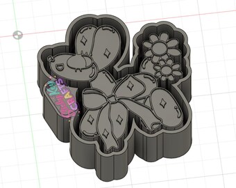 Balloon Dog 3D STL File Freshie Mold Housing
