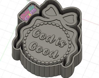 God Is Good Bow 3D STL File Freshie Mold Housing