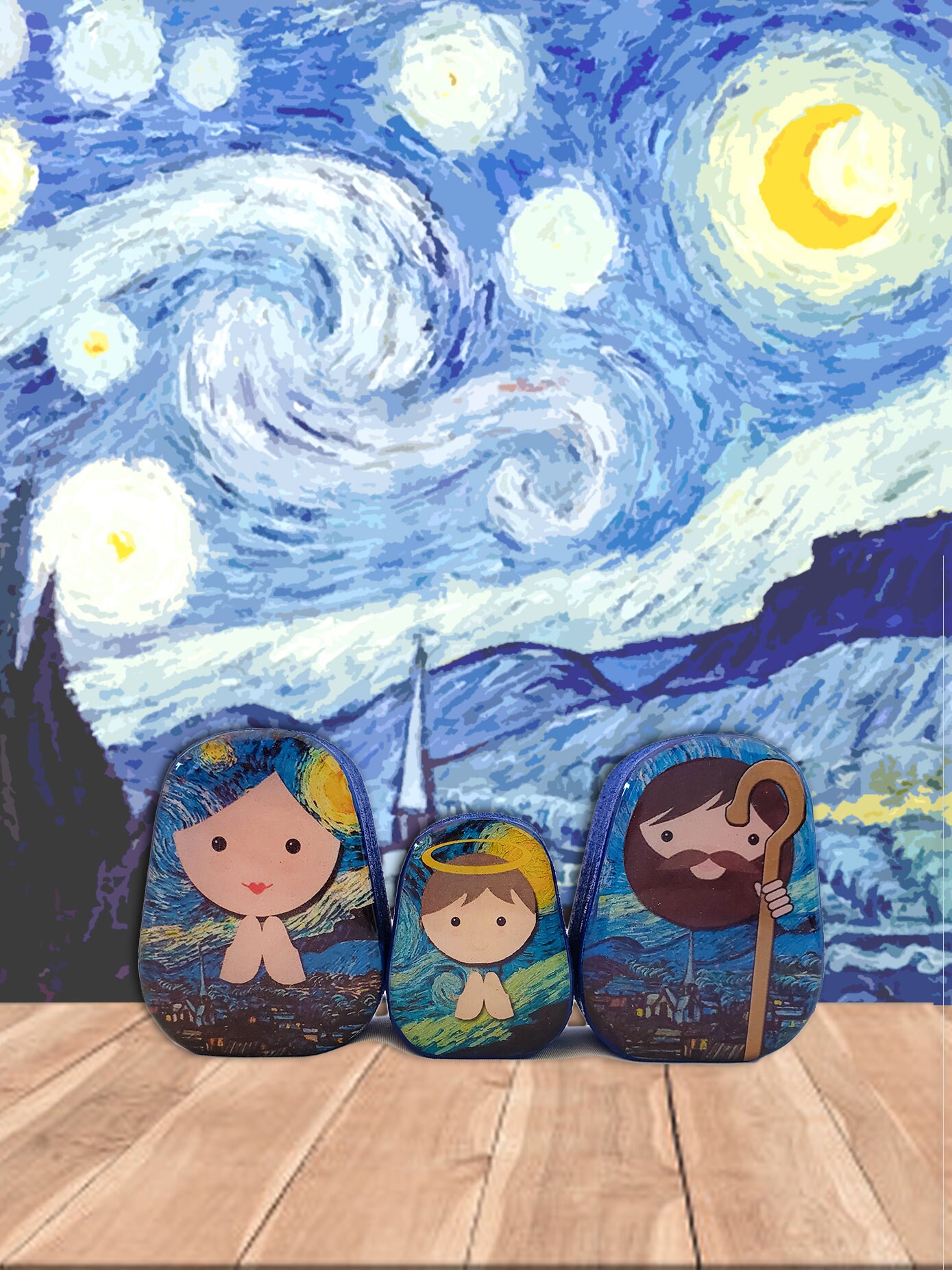 Holy Starry Night Van Gogh Nativity Scene Vincent Van Gogh Etsy
