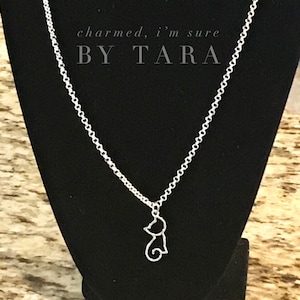 Cat charm necklace/ cat lover jewelry