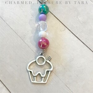 Beaded Cupcake Purse Charm