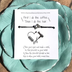 Hairstylist charm wish bracelet/ gift/ hair dresser bracelet
