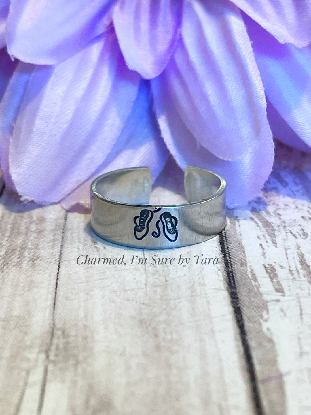 Ballet Slippers Hand Stamped Ring - Etsy