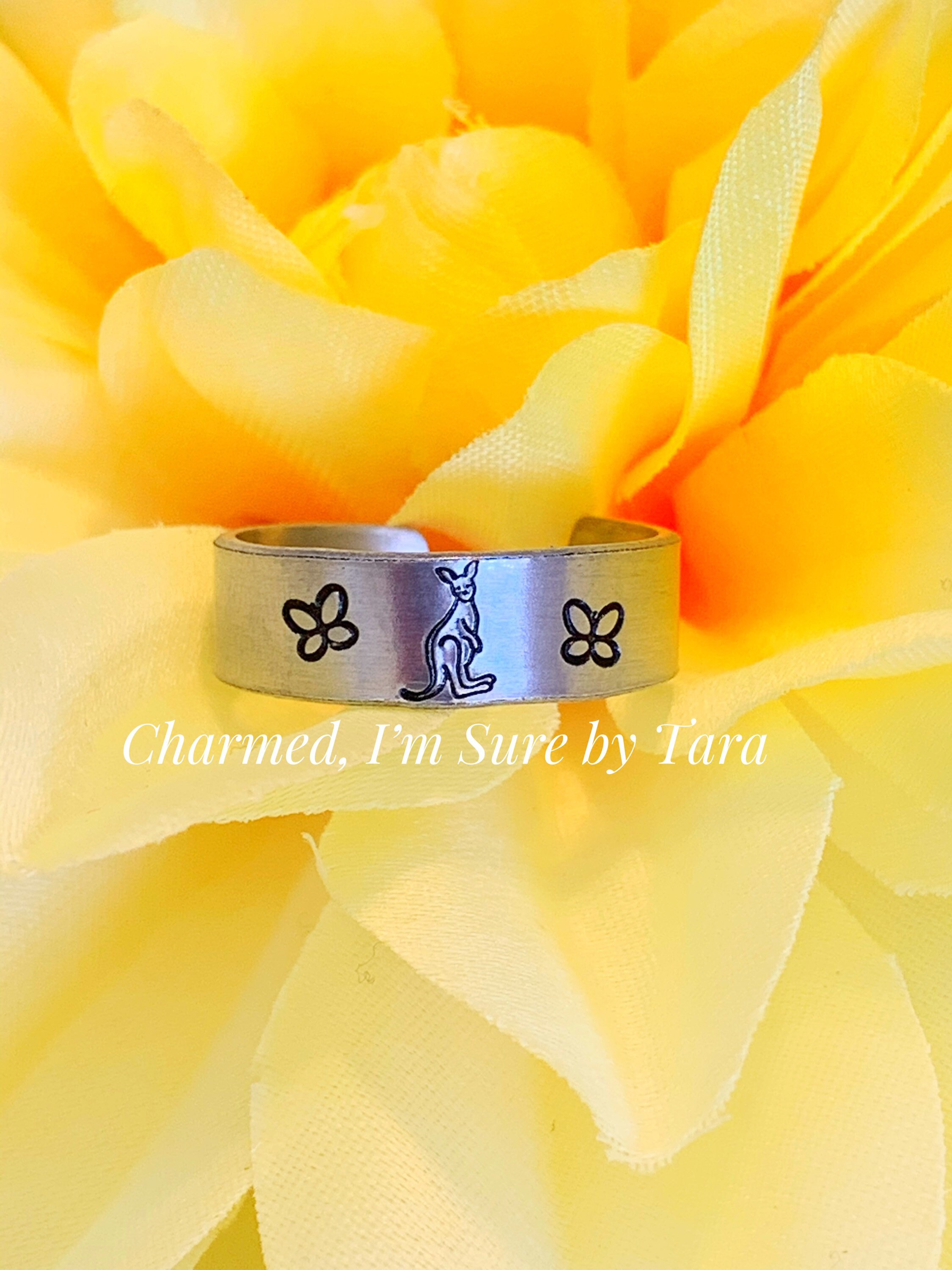 Kangaroo Rng Kangaroo Hand Stamped Ring - Etsy