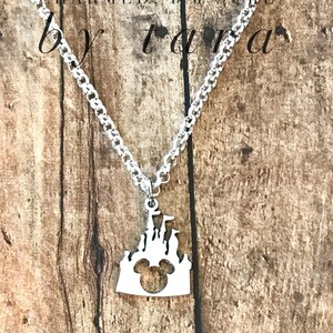 Castle charm necklace