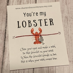 Friends inspired wish bracelet/ lobster charm