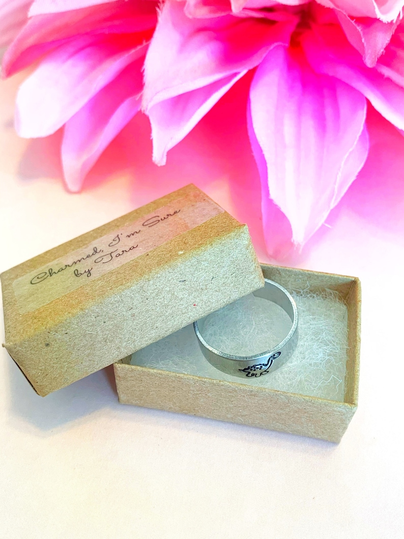 Motorcycle hand stamped ring