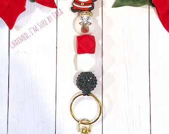 Lanyard, Santa Claus Beaded Lanyard, Teacher Lanyard, Nurse, School, Name Badge Holder, Breakaway Lanyard, Christmas Lanyard