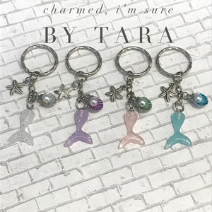 Mermaid Tail charm keychain, you choose the color