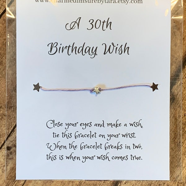 30th Birthday Wish Bracelet