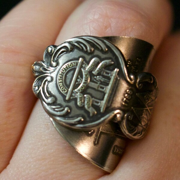 Hammered Spoon Ring main image 0