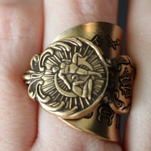 Gemini - Vintage Zodiac Spoon Ring