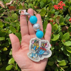 Mice Beaded Shaker Keychain, Shaker Keychain, Keychain, Shaker, Cute, Gift Idea, Fan Art, Mouse Keychain, Character Keychain, Beaded Keyring