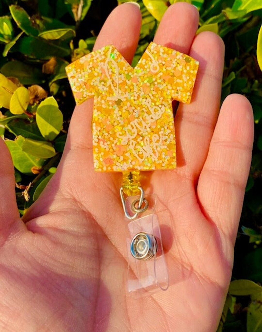 Scrub Top Flat Badge Holder, Scrub Top Badge Reels, Nurse Badge Holder