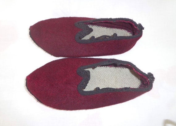 Vintage Bulgarian Folk Slippers. Wool Slippers. - image 4