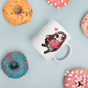 White Glossy Mug - Twitch Merch, Emote Art, Cute Gifts, Household Items, Cozy Vibes, Kitchen Ware, Coffee Mugs, Tea Mugs
