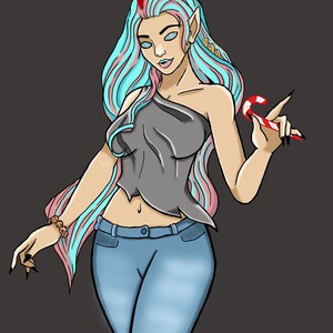 Candies and Sweets Demon-Fantasy Lady-Digital Art-Prints