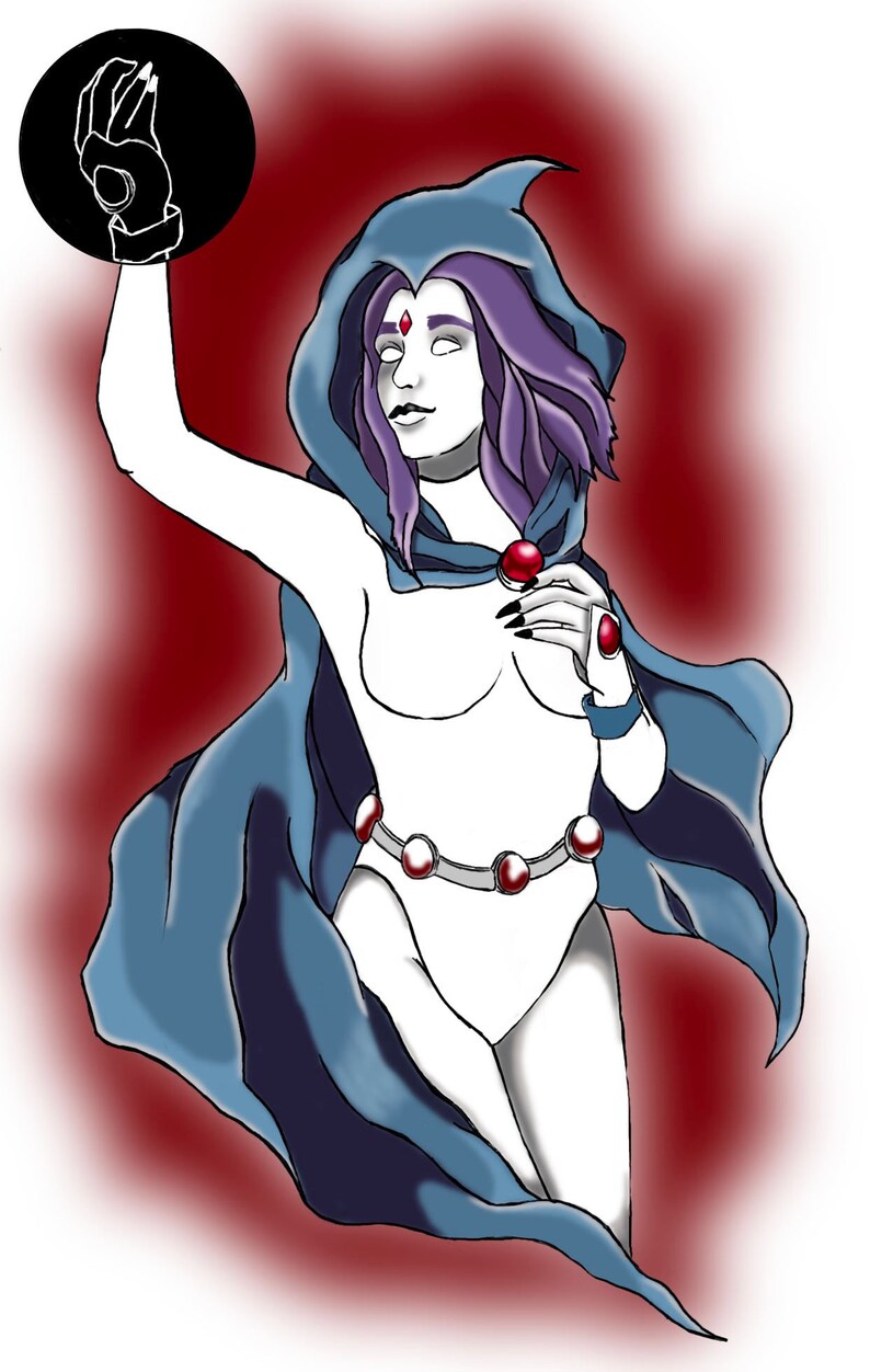 Raven-Teen Titans-Fantasy Art-Art Prints-Cute Gifts
