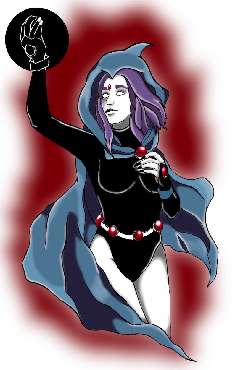 Raven-Teen Titans-Fantasy Art-Art Prints-Cute Gifts