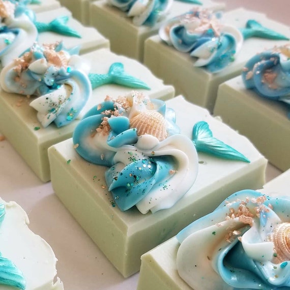 Mermaid Cove Silk Soap / Handmade Soap / Cold Process Soap