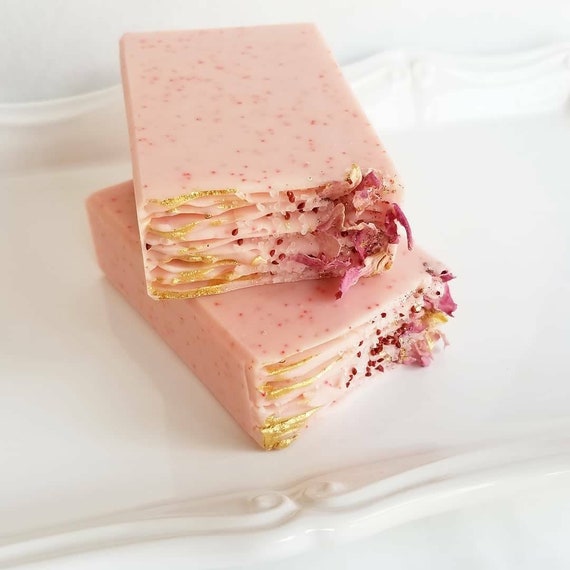 Strawberries & Champagne Silk Soap/ Handmade Soap/ Cold Processed Soap