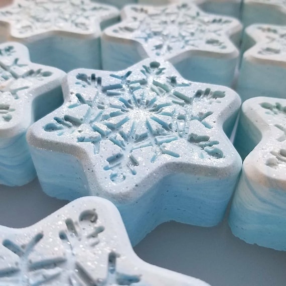 Winter Gardenia Snowflake Sea Salt Bars /Handmade Soap/ Cold Processed Soap