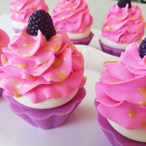 Black Raspberry Vanilla Soap Cupcake / Handmade Soap / Cold Process Soap