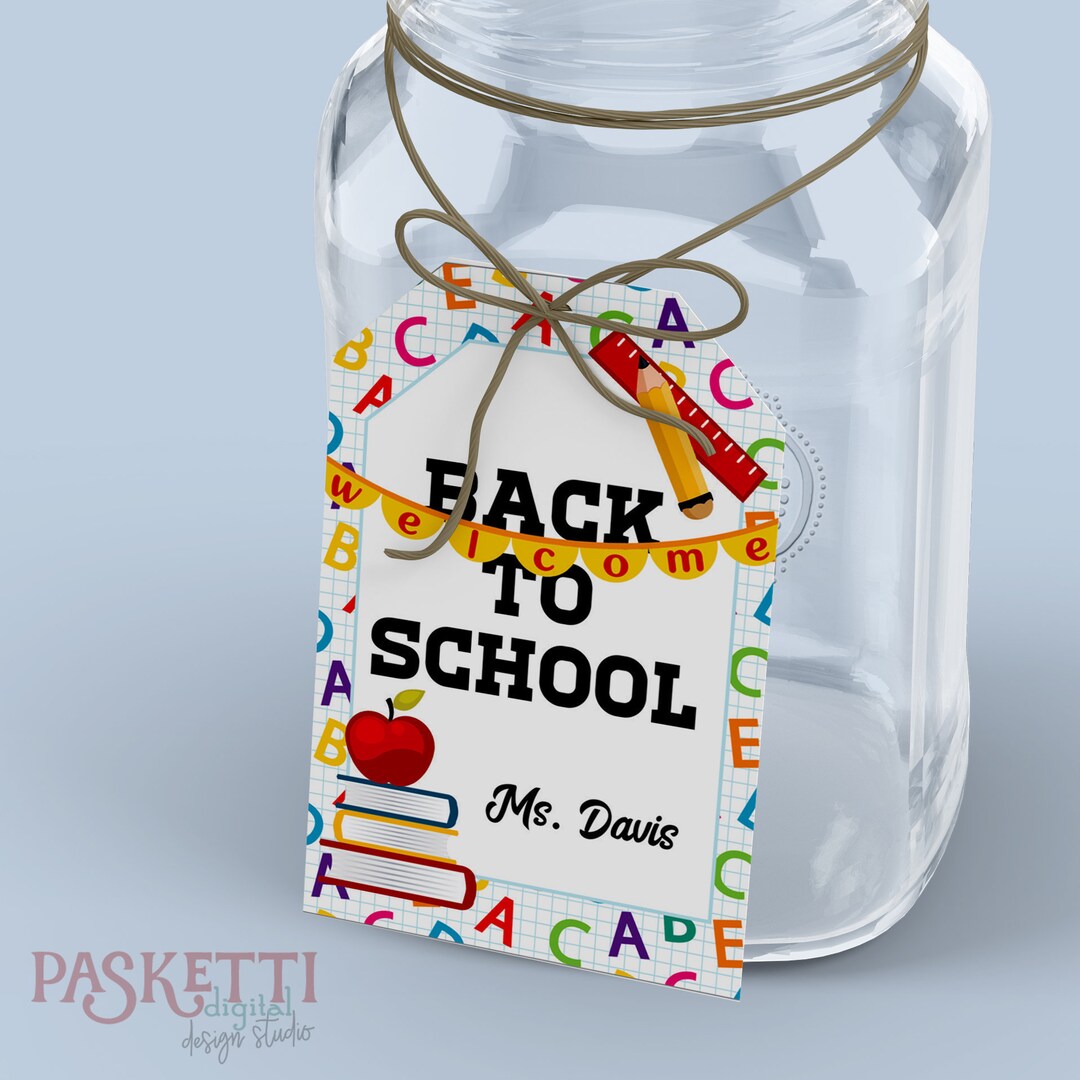 PERSONALIZED Printable Gift Tags : Welcome Back to School - Etsy