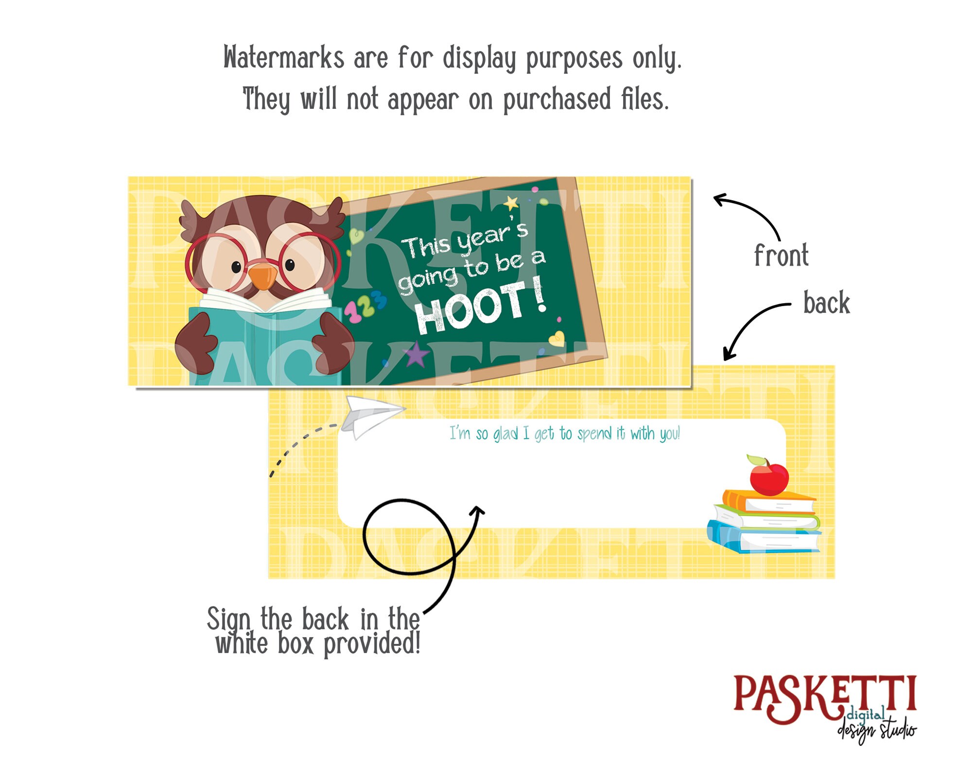 Printable OWL Bag Topper INSTANT DOWNLOAD : Hoot Back to - Etsy