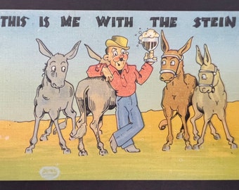 1948 Old Humorous Vintage Postcard