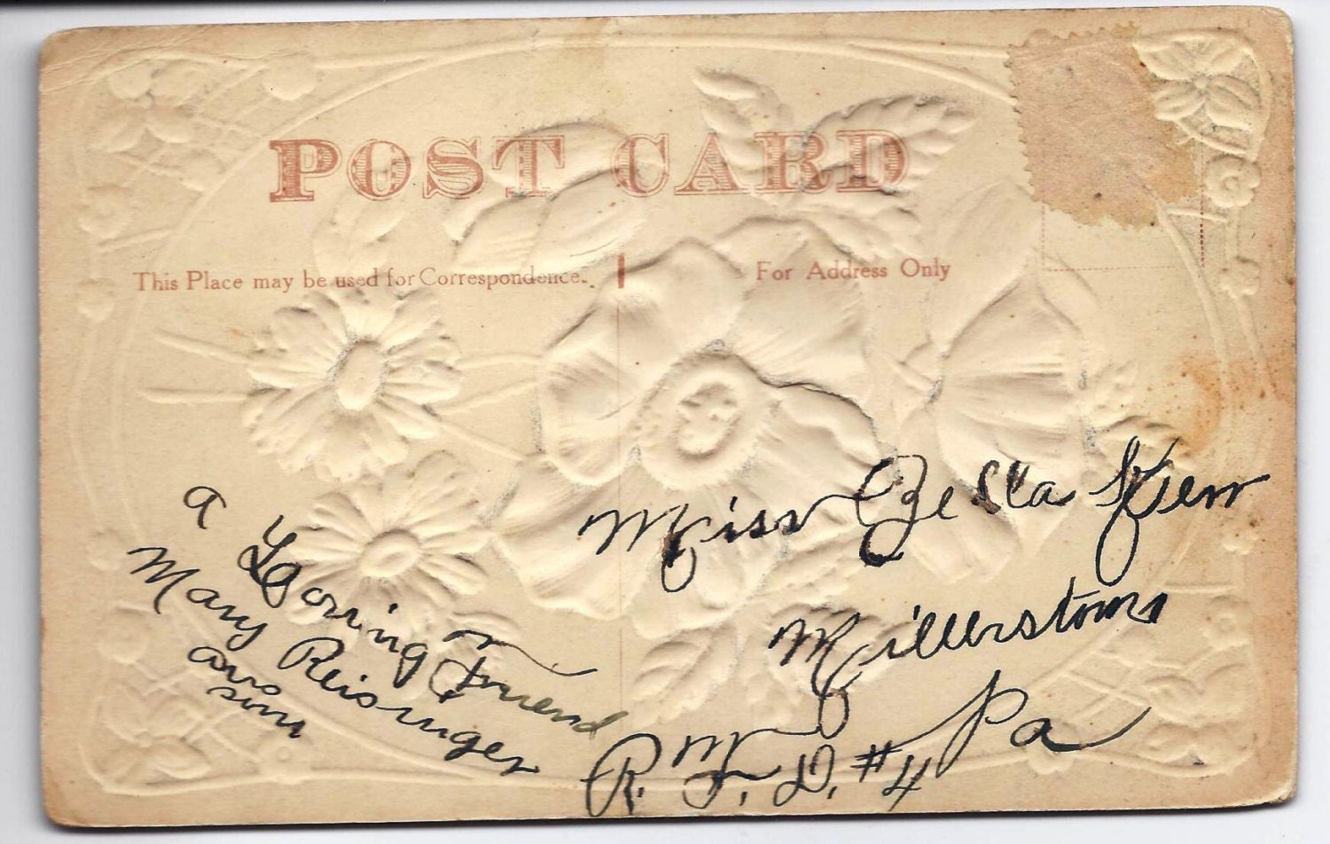 Old Vintage Used Embossed Postcard Collectible Paper Etsy