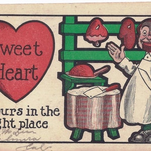 Cartão postal vintage humorístico de 1910
