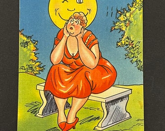 1948 Old Humorous Vintage Postcard