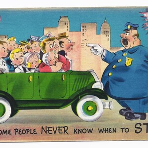 Cartão postal vintage humorístico