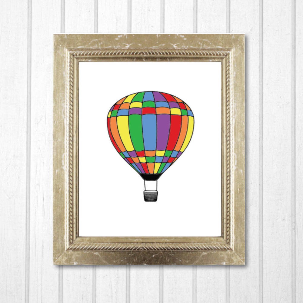 Hot Air Balloon Wall Art Printable Nursery Decor or Play Etsy España