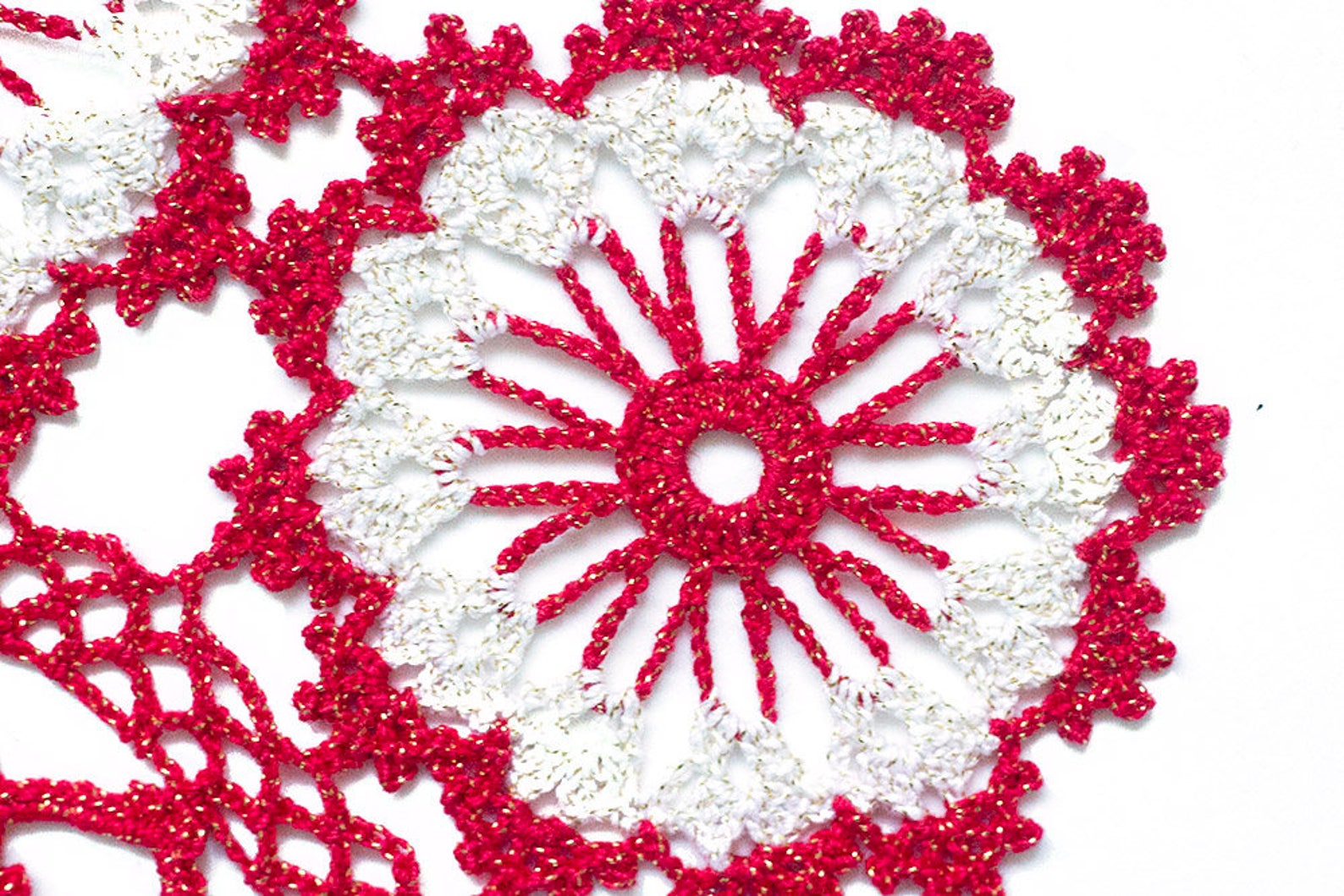Crochet Doily Handmade Crochet Doily Golden Sheen Doily Etsy