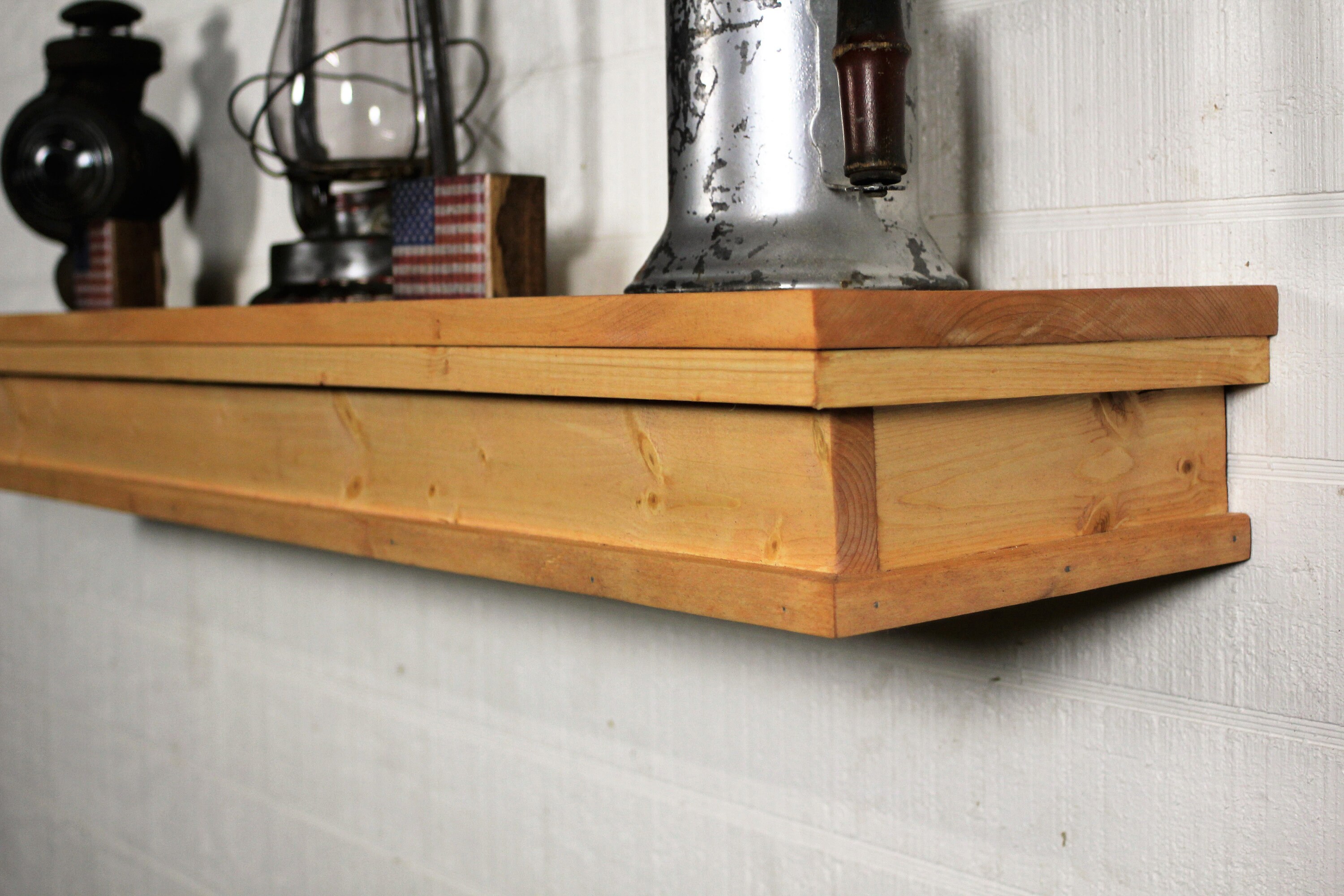Floating Shelf with Hidden Gun Storage and Personalized Key Etsy