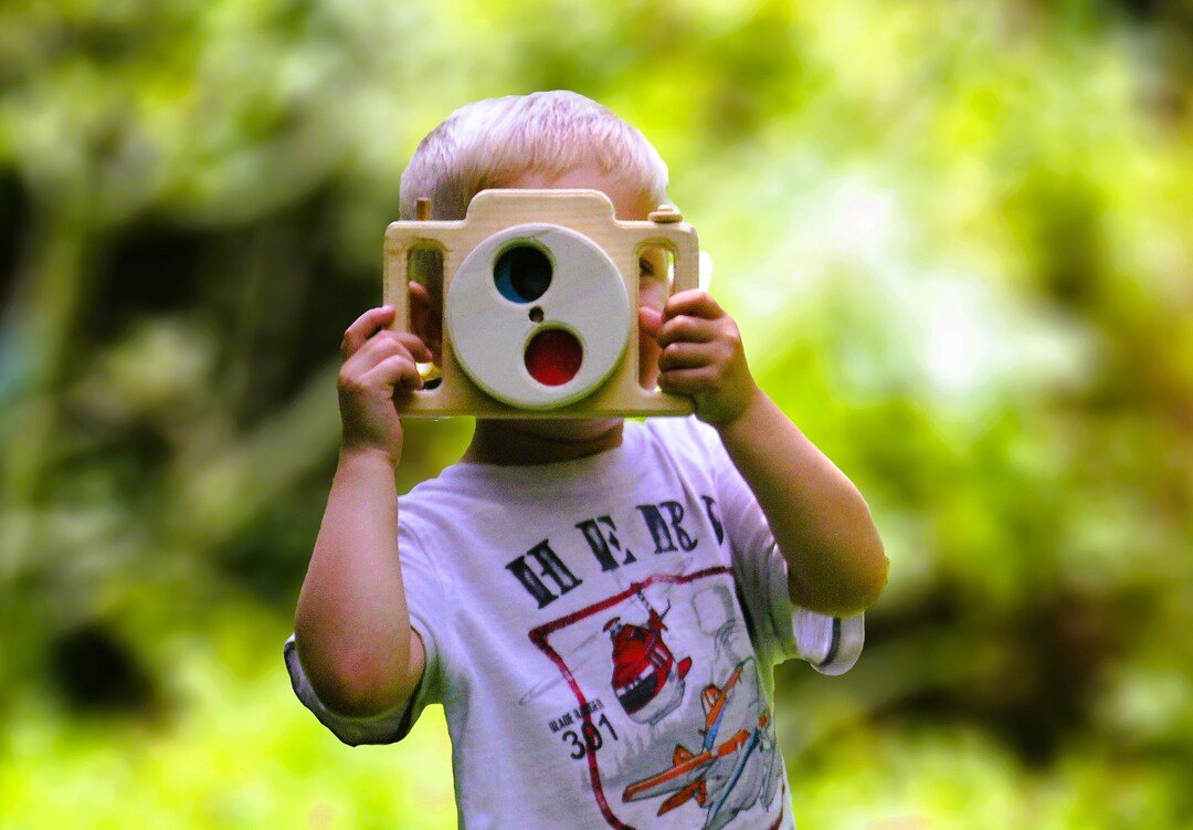 Wooden Toy Camera for Kids to Pretend Wood Toddler Toy for Etsy
