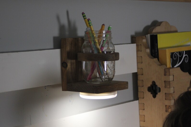 Wall Mount Office Light With Pencil Storage Reading Lamp With Etsy