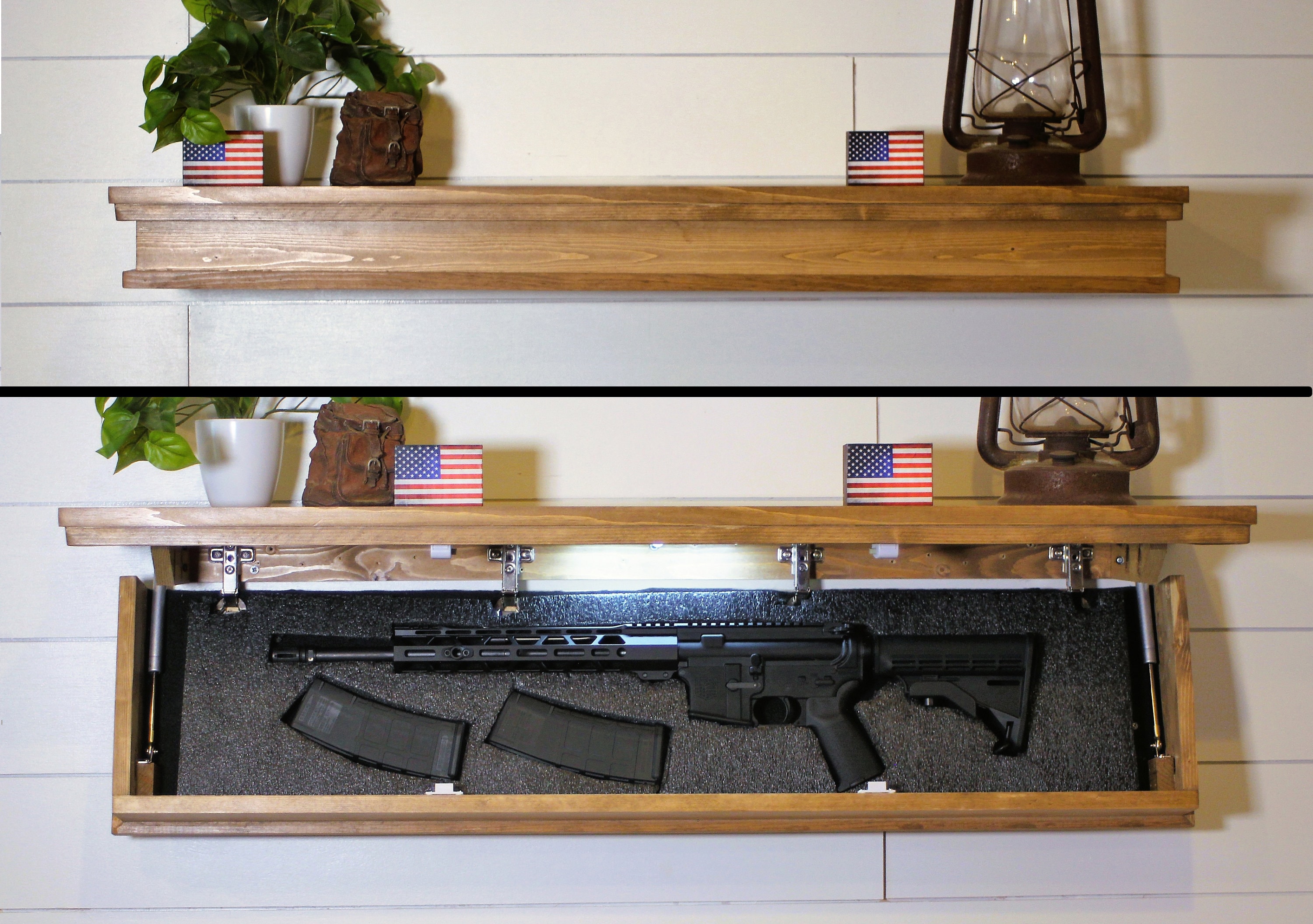 Hidden gun shelf deals