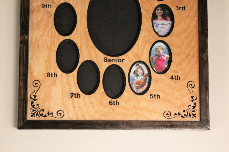 Personalized School Years Picture Frame. Wooden Carved Etsy