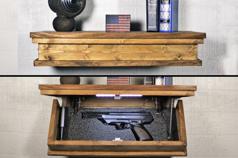Concealment shelf with personalized key gun case with hidden Etsy