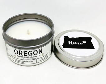 Oregon Home Candle- 4OZ- Scented Candle- State Candle- PNW- Moving Gift- Housewarming Gift- Homesick- Friend Gift- Home Fragrance