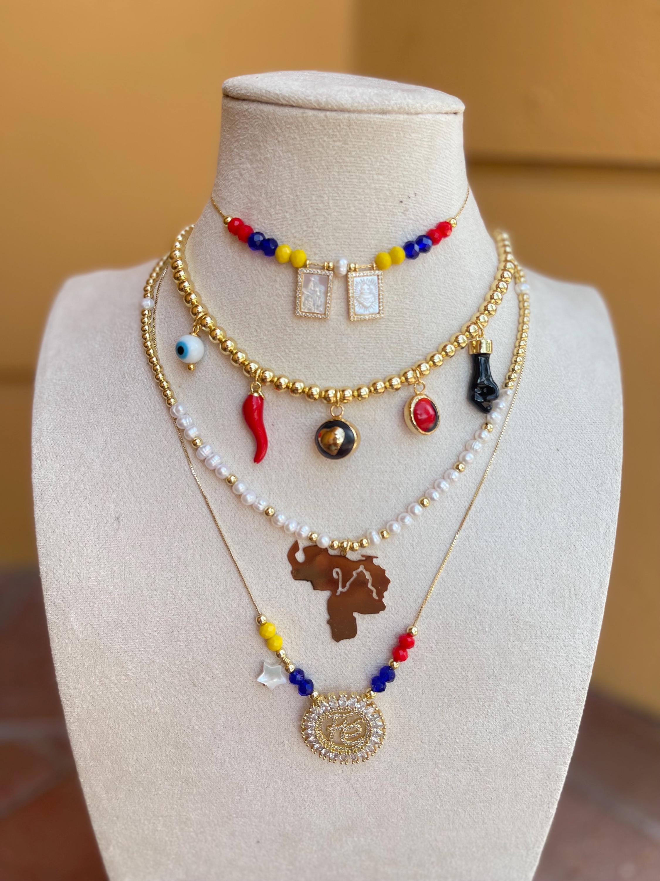 Venezuela beats necklaces hanging necklaces, tradition, necklaces, Venezuela Colares, religious Venezuela necklaces