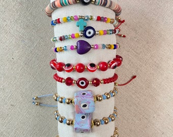 SALE — 01 Handmade  woven bracket / Handmade Miyuki Bracelet / Trendy stackable bracelet